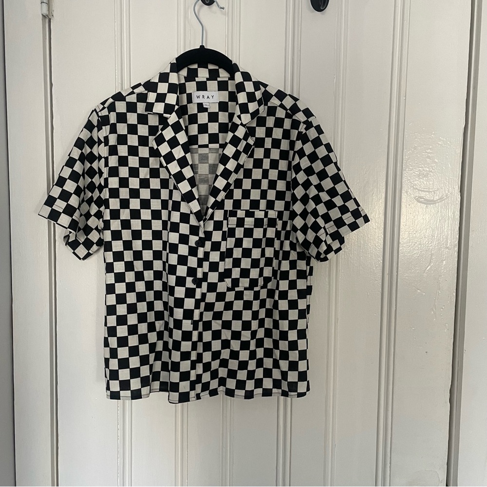Wray checkerboard button down